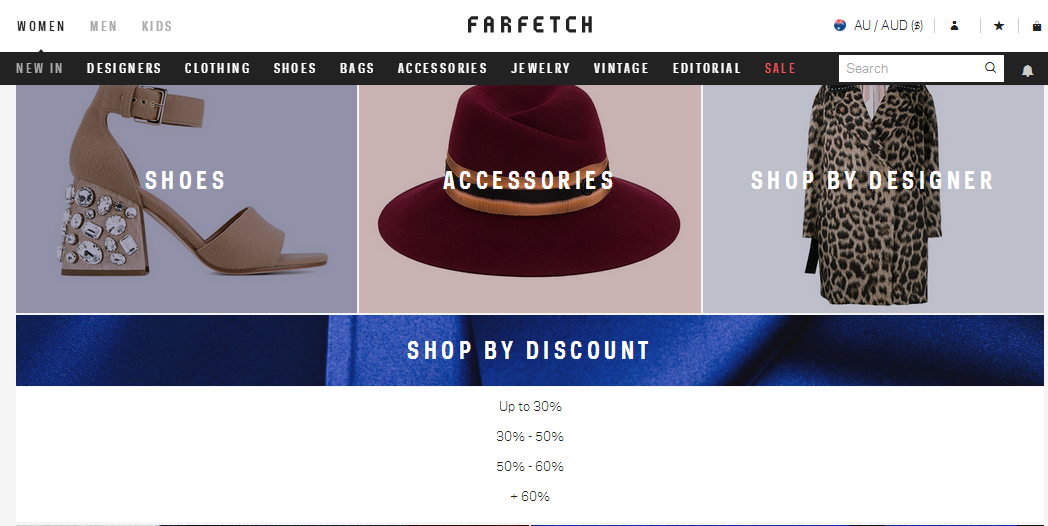 FARFETCH網站新品訂單滿額享全球免運費優惠/新人購買9折優惠