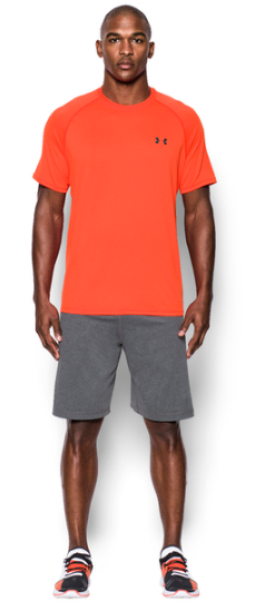 Under Armour Men s Tech Short Sleeve T Shirt Bolt Orange Sports