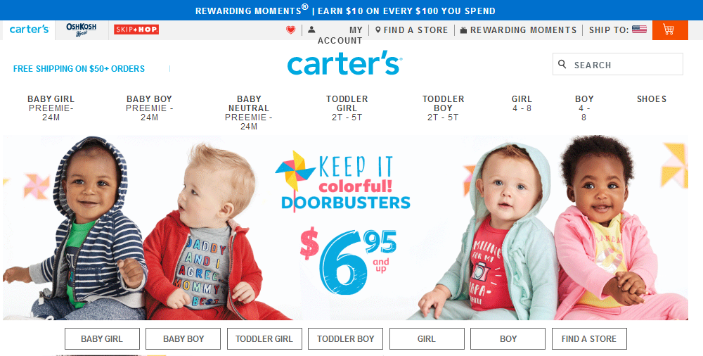 Carter’s 最新優惠碼2018/有機綿童裝系列8折優惠  85折優惠