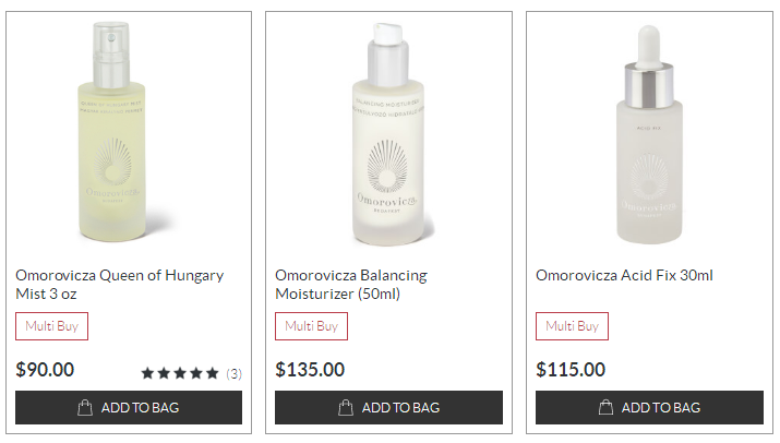 SkinStore2018優惠碼  精選Omorovicza匈牙利皇家護膚品熱賣，收皇後水，潔面 買2送1