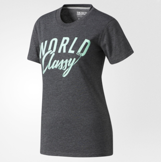 ebay優惠碼2018 adidas 阿迪達斯 World Classy 女士T恤 湊單實付$9.35（約59元）
