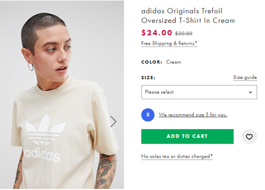 ASOS優惠碼2018 adidas 阿迪達斯 Originals Trefoil 冰淇淋色T恤 降至$24（約152元），兩件包直郵