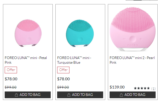 SkinStore2018優惠碼 現有精選Foreo Mini1低至7.8折熱賣 滿即送價值$50裝滿小樣的化妝袋