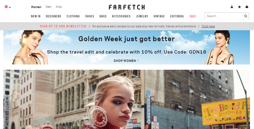 英國Farfetch優惠碼2018-Farfetch年度黃金週9折優惠,網購多款新款名牌特價,低至香港7折