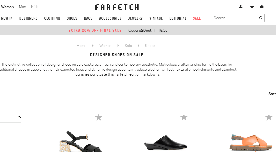 Farfetch官網名牌包鞋款低至4折+額外8折,折完低至原價48折,超多名牌讓任你選擇