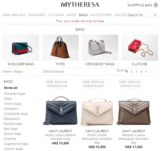 2018年Mytheresa雙十一重點優惠碼！名牌網Mytheresa買滿HK$10,000減HK$2,000/滿HK$20,000減HK$5,000, 超多高級名牌包包特價, 低至香港63折