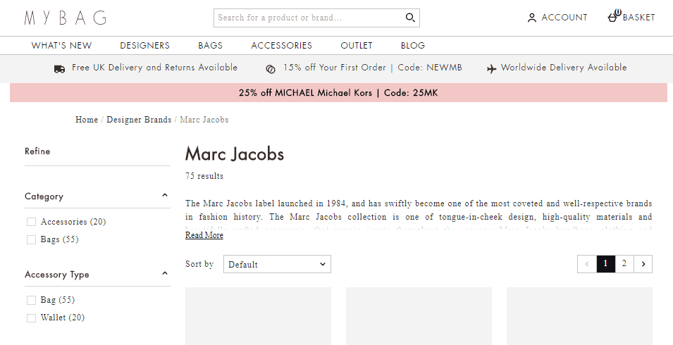 MyBag官網優惠碼2024, 購Marc Jacobs包包有驚喜78折優惠, 特價包括Traveller/The Box/Kiss Lock Tote/Snapshot包包
